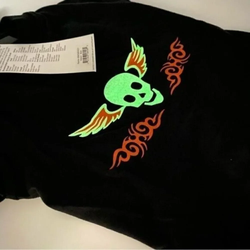 Casual Canine Ruff-N-Tuff Biker Skull Dog Shirt Size Medium